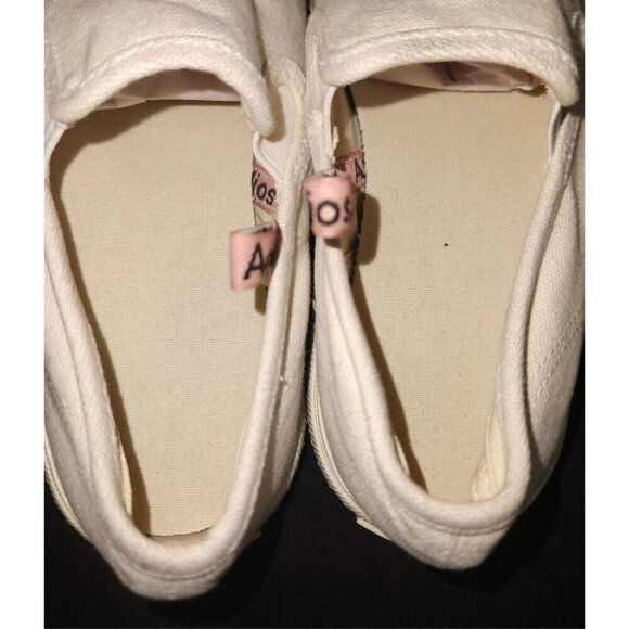 Acne Studios Distressed Ballow Tumbled Slip On Sneaker 37 7 Womens Beige $280 - Picture 10 of 10